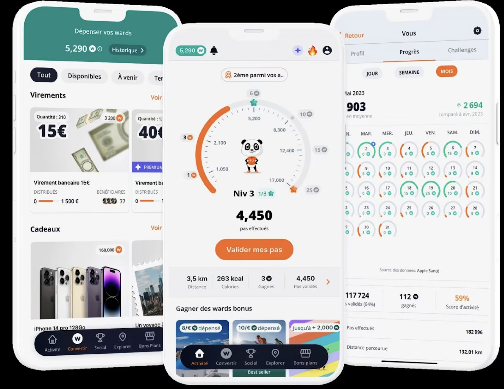 Weward gagner argent en marchant