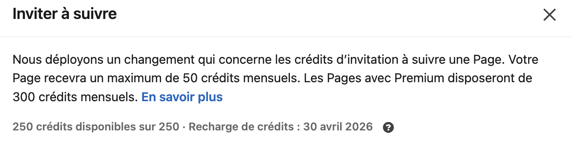 Limite invitation à suivre LinkedIn