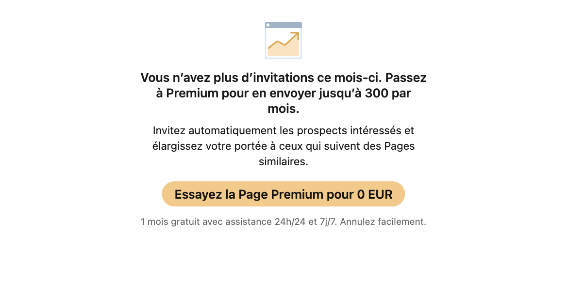 Limite invitation à suivre LinkedIn